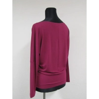 Bluzka Bonie z marszczeniem tuszującym brzuszek - bordowa